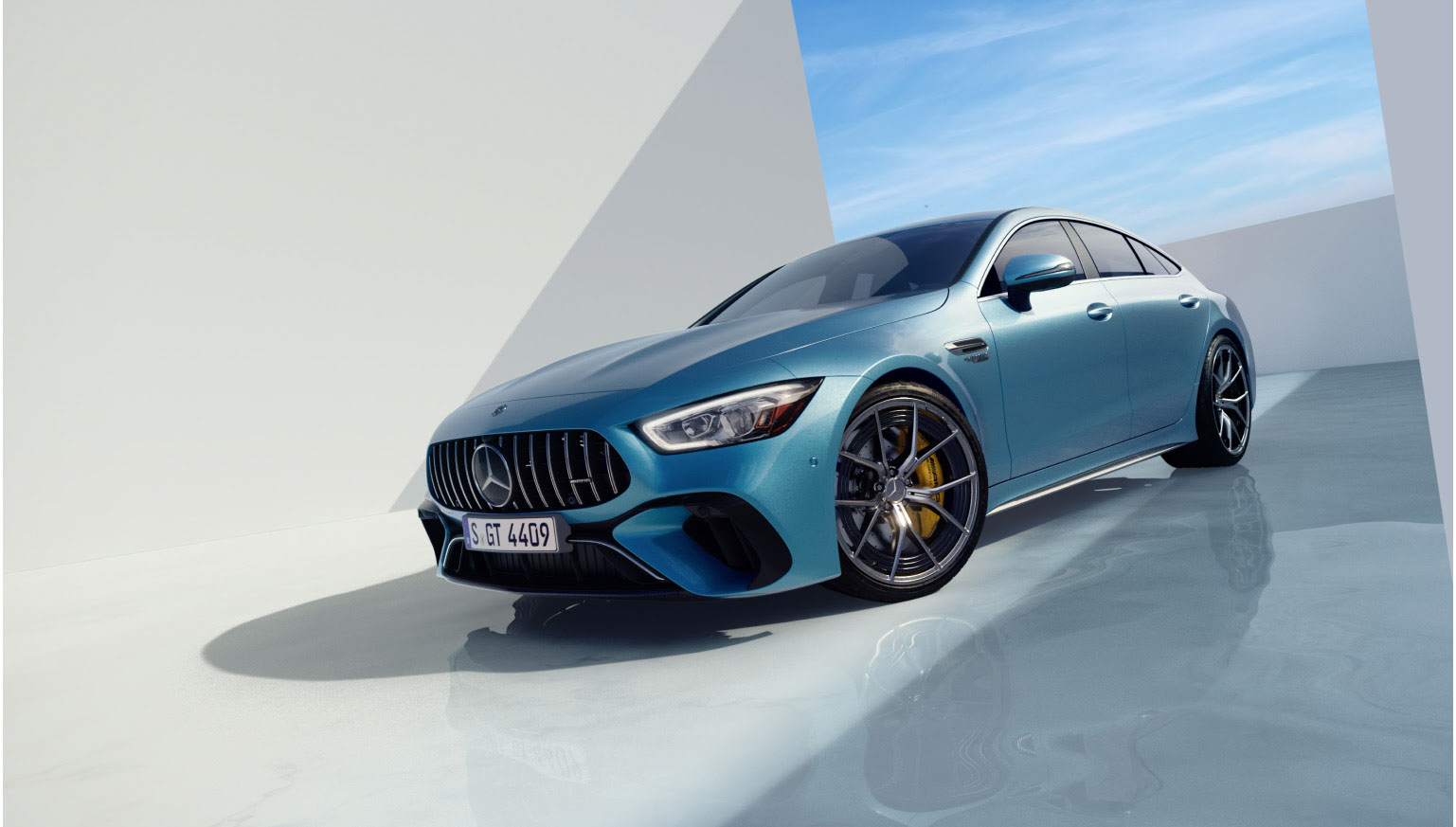 mercedes photorealitic abstract cgi render