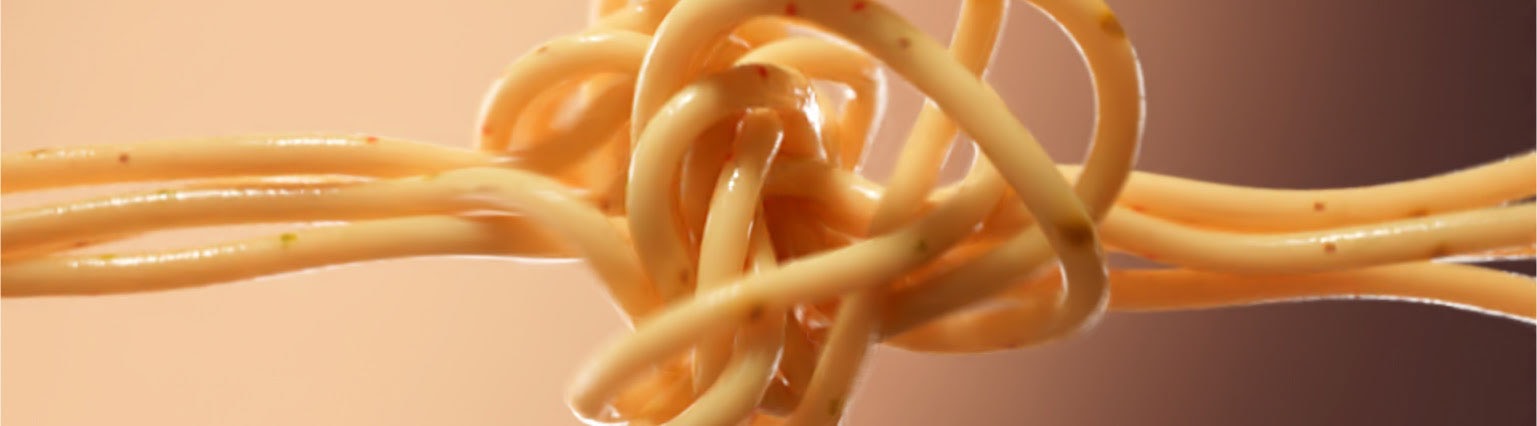 Ramen simulated cgi food noodles