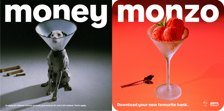 Monzo creative retouching of pets and food