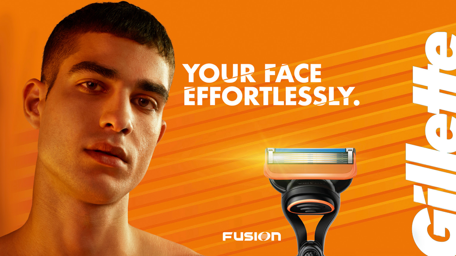 Gillette closeup product portrait retouch