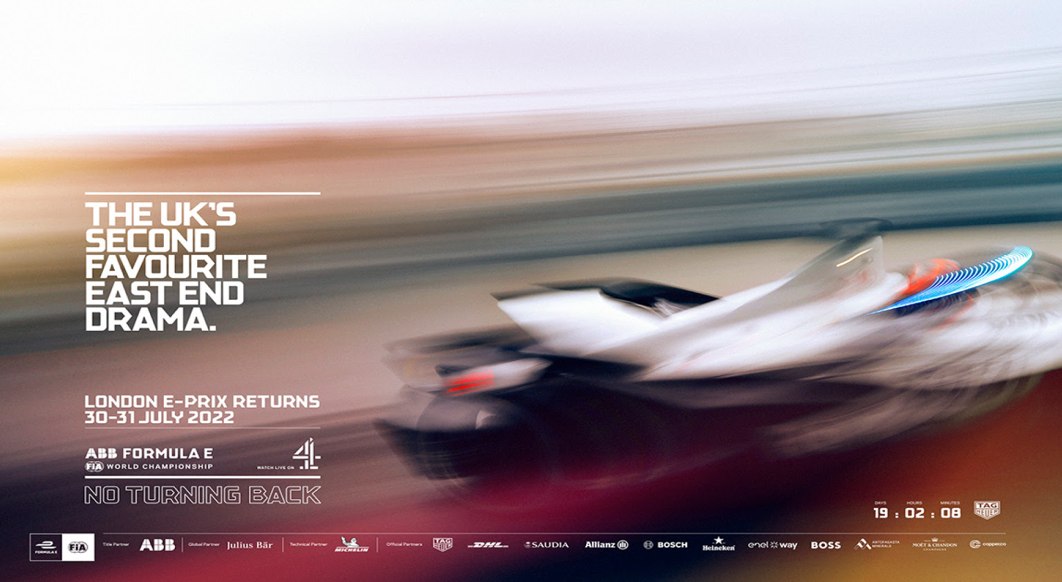 formula e creative post-production with motion blur