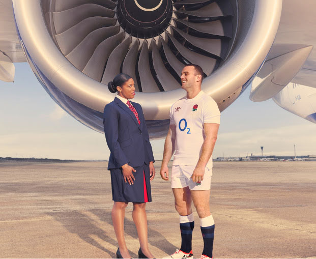 british airways o2 plane retouching