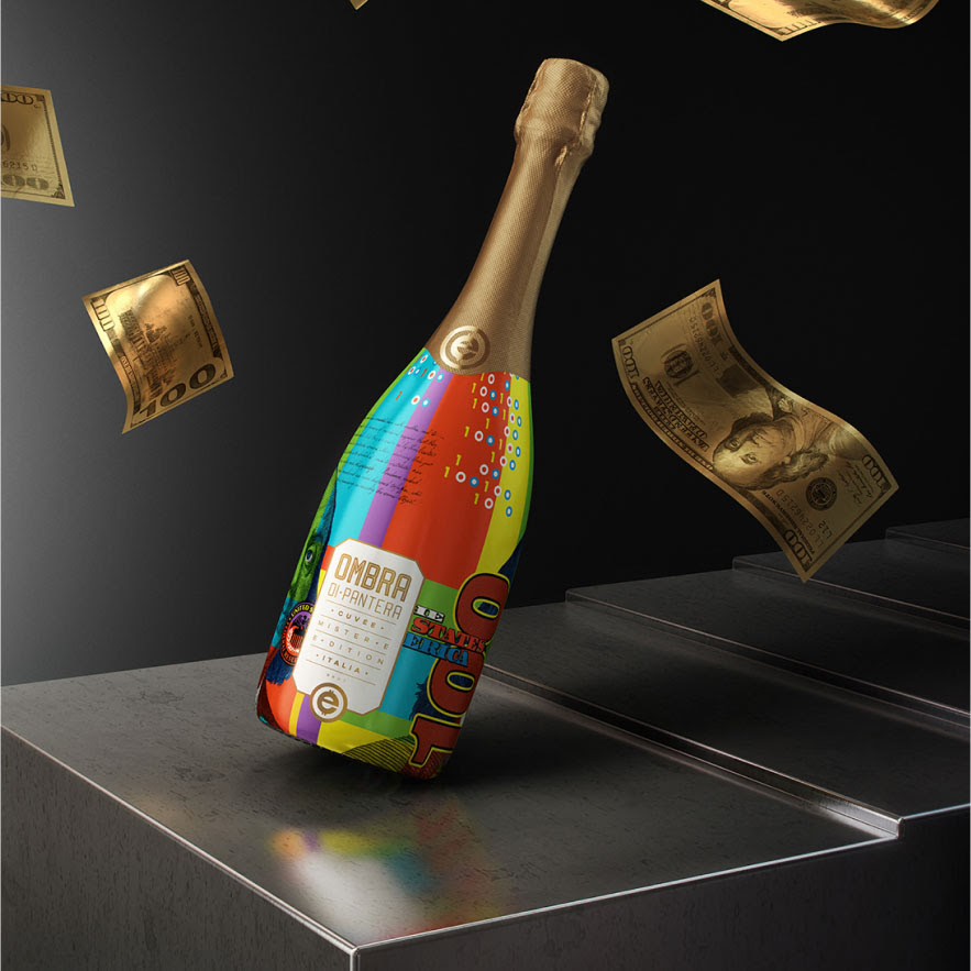 ombra cgi prosecco product shot